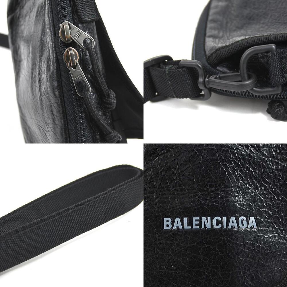 Balenciaga Pochette Shoulder Bag Black Leather - Picture 4 of 4
